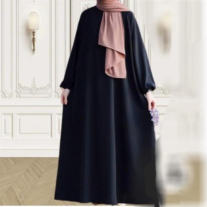 مانتو عبایی ساده و شیک مدل رستا ماه شو مزون+زیپ مخفی در یقه